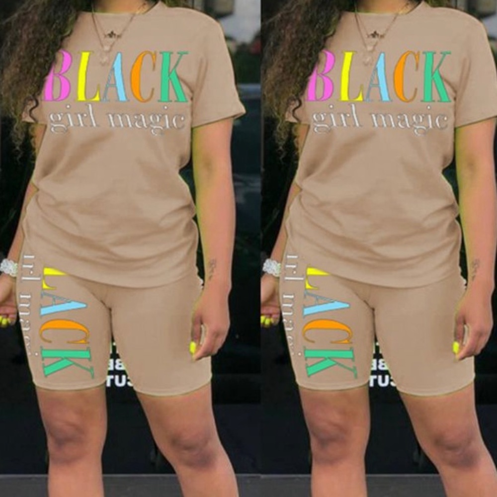 Tan Two Piece Set “Black Girl Magic”
